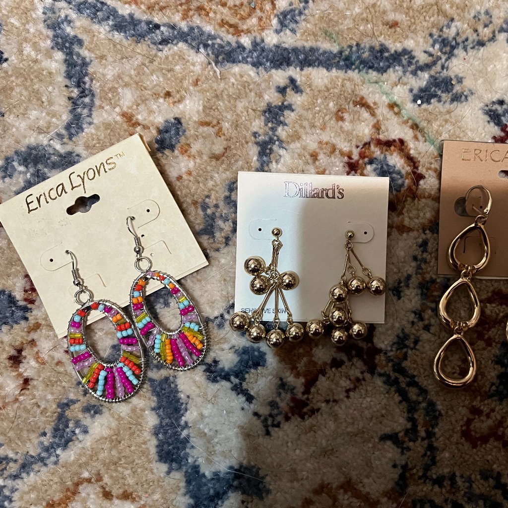 - 3 Pairs Erica Lyons Dangle Earrings